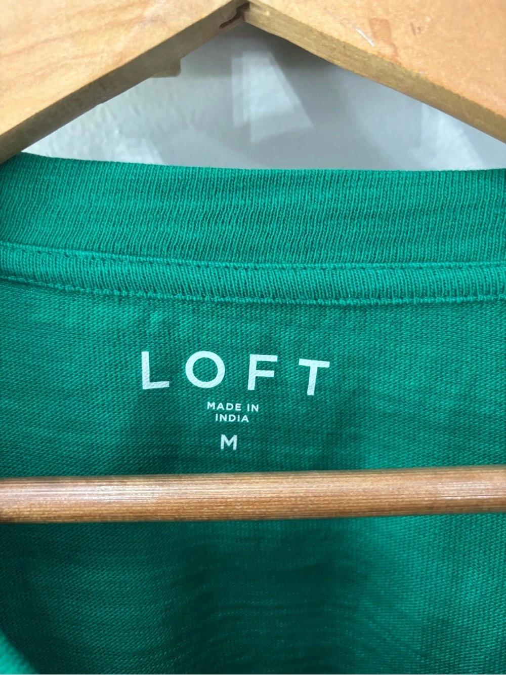 Loft Sweater Womens Size Medium Kelly Green Long Sleeve Knit Top 100% Cotton